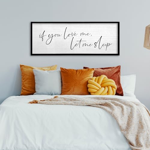 TQianJiang If You Love Me Let Me Sleep Sign, 40"×15", Black - color: If You Love Me Let Me Sleep (Black), size: 40"L x 15"W