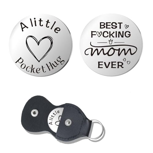Pocket Hug Token for Women Men Him Birthday Inspirational Gifts for Daughter Friend Long Distance Gifts for Wife Mom - color: Best Mom Ever