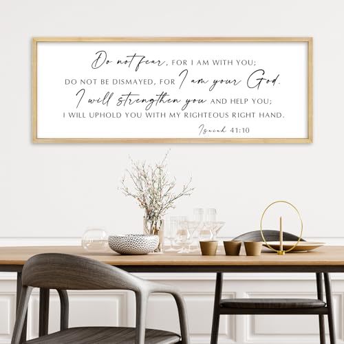 YWMZYKJGS Do Not Fear Wall Decor Isaiah 41:10 Sign 32"×12" Wood - color: Do Not Fear (Wood), size: 32"L x 12"W