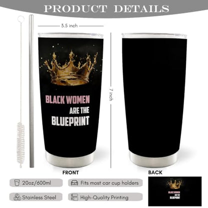 Inspirational Black Woman Gifts 20oz Travel Coffee Mug Tumbler - color: black2