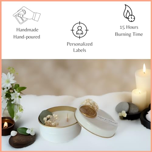 Luxury Mini Scented Candles with Bouquets – Wedding Candle Favors, Bridal Shower Favors, Party Favors for Adults, Personalized Birthday Favors, Elegant Hand-Poured Soy Candles (100 PCS, NO Gift Box) - size: 100 PCS, style: NO GIFT BOX