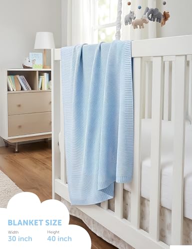 Organic Baby Blanket – 100% Organic Cotton | Ultra-Soft Breathable Newborn Receiving Blanket | Hypoallergenic, Chemical-Free | Unisex Baby Gift | 30x40 Inches (Camel) - color: Camel