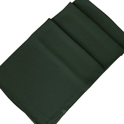 LMVERNA Solid Color Bubble Chiffon Scarf for Women Fashion Soft Hijab Long Scarfs Wrap Scarves - color: Dark Green