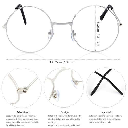 Yewong 4 Pieces Adult Father Costume Accessories Set Embroidery Clergy Stole Shirt Neck Collar Cross Pendant Necklace and Glasses for Halloween Cosplay Party