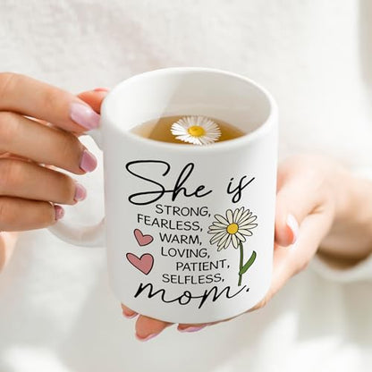 Mothers Day Gifts for Mom Mugs, Mama Best Moms Cup Gift from Daughter, Coffee Mug with Inspirational Quote, Cute Mama Mugs for Daily Tea and Coffee, Coffee Mug for Mom Affirmations - color: Mom