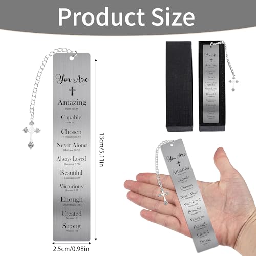 Christian Metal Bible Bookmark, Inspirational You are Scripture Book Mark - style: Christian, You Are