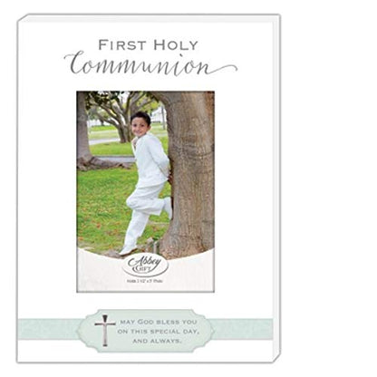 Cathedral Art (Abbey & CA Gift Picture Frame-First Holy Communion Boy, One Size, White - color: Blue Communion, size: 5" x 7"