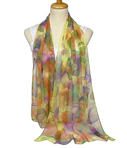Pokeedioty Scarfs for Women Lightweight Scarves Elegant Floral Pattern Sheer Scarfs Shawls Wraps - color: Yh-106
