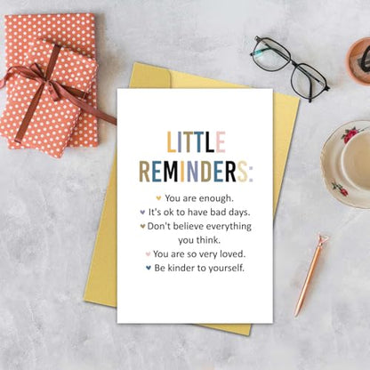 Inspirational Motivational Gifts Employee Appreciation Gifts Little Reminders You are Enough Heartwarming Encouragement Card for Family Colleagues. - color: #8