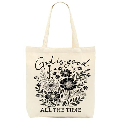 Christian Gifts for Women, Canvas Tote Bag, Faith Gifts for Women Girl Sister Inspirational Religious Gift Birthday - color: Floral Christian 756