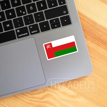 (3Pcs) Oman Flag Stickers – Omani National Flag Vinyl Decals, Waterproof Sticker for Laptop, Water Bottle, Scrapbook, Phone Case, Travel Gear, 3" X 1.6'' - color: Oman