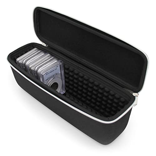 CASEMATIX Graded Coin Storage Box with Scratch Resistant Padded Coin Case Interior Compatible with 25 NGC PCGS Graded Coin Holders for Collectors, Fits All Graded Coins for Coin Collecting