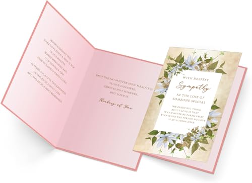 FANCYLUCKY Sympathy Cards for Loss of Loved One, Condolences Card, Thinking of You Card Gifts for Women Men - style: FY-384