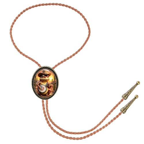 GelConnie Gothic Bolo Tie for Men Women 3D Art Western Cowboy Necktie - color: Frog Bolo Tie