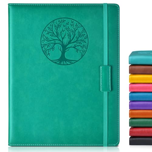 Biuwory Leather Journal Notebook, 256 Thick Lined Pages, Hardcover 8.6"×11" - color: Blue, size: Lined-256 Pages (8.6"×11")