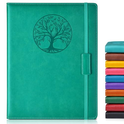 Biuwory Leather Journal Notebook, 256 Thick Lined Pages, Hardcover 8.6"×11" - color: Blue, size: Lined-256 Pages (8.6"×11")