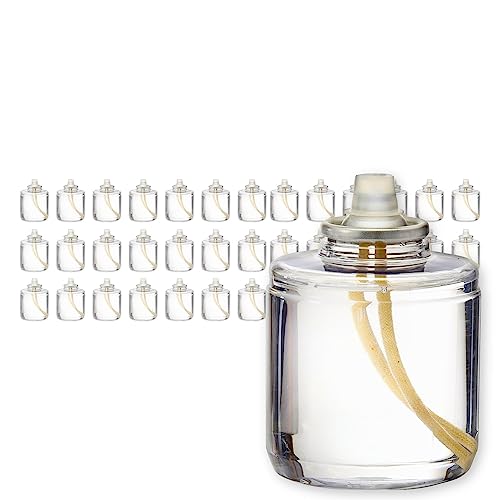 Hollowick Disposable Liquid Candle, 42 Hour, for Use in Glass Votive Tealight Lamp Holders, Restaurant Wedding Table Top Lights, Child Resistant Closures, 36 Pieces, Clear Fuel Oil - color: 42 Hour Burn Time