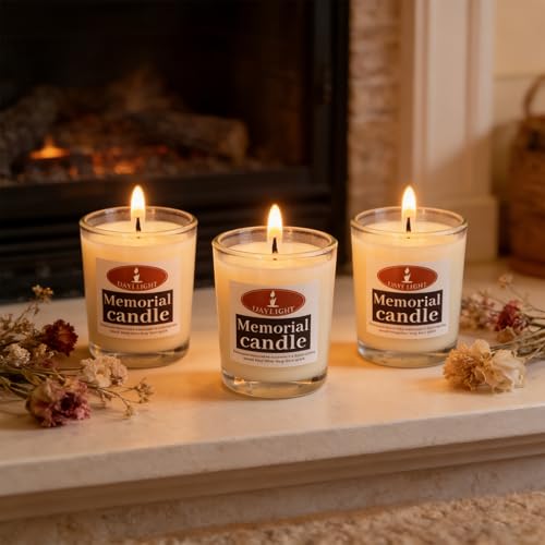 Natural Soy Wax Yahrzeit Memorial Candles (6 Pack) – Hand-Poured, Bereavement Gifts for Jewish Sympathy & Remembrance