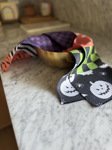 Kitchen Towels, Dish Towels for Kitchen, 3 Pc Kitchen Towel Set - color: Halloween Multi