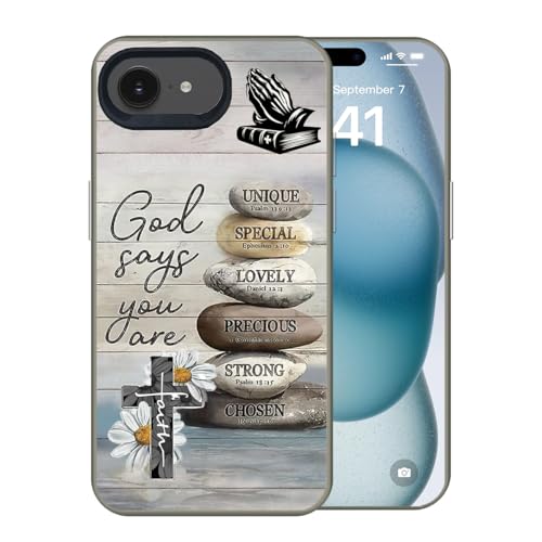 God Cross Wood Grain Phone Case Compatible with iPhone 16e/17e Case - color: Pattern 3, size: for iPhone 16e/17e