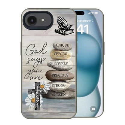 God Cross Wood Grain Phone Case Compatible with iPhone 16e/17e Case - color: Pattern 3, size: for iPhone 16e/17e