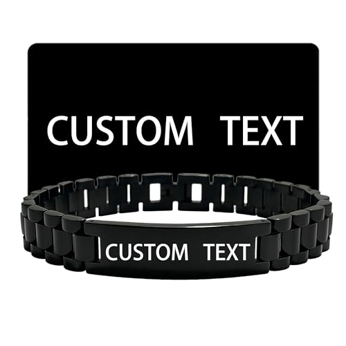 Bible Verse Bracelets Inspirational Christian Wristbands Graduation Gifts to Son Men Dad Father Husband Boyfriend Encouragement Jewelry Adjustable Stainless Steel Bracelet - style: PERSONLIZED