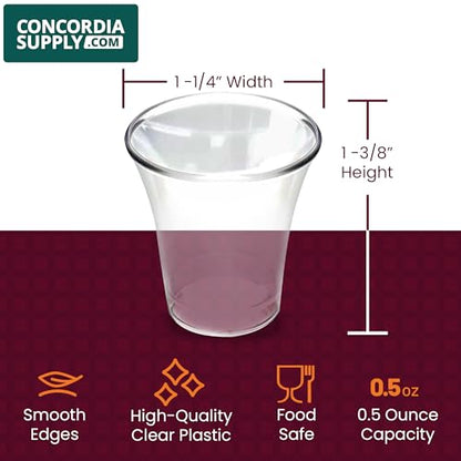 Concordia Supply Communion Cups and Unleavened Communion Bread - 1-3/8" Recyclable Hard Plastic Cups (1000 Count) & 1/2" Altar Bread (1000 Count), Made in USA, Ideal for Church Holy Communion Services