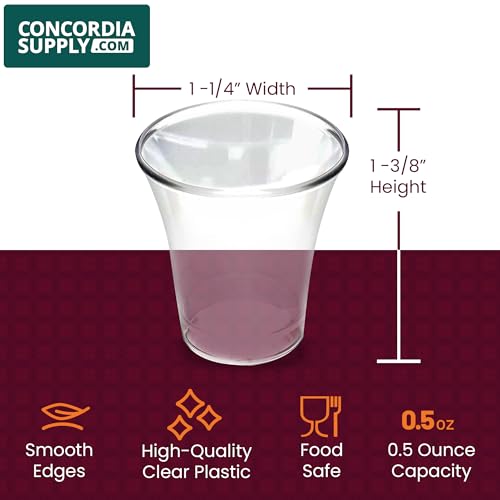 Concordia Supply Communion Cups 1-3/8" Recyclable Clear Plastic (1000 Cups) - color: Transparent, size: 1000 Count