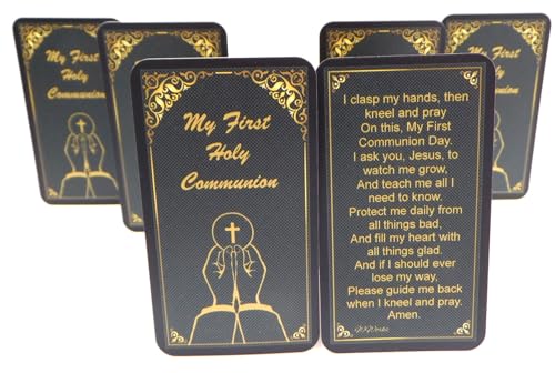 Classic First Communion Prayer Holy Card Bulk Pack Bundle Set of 10