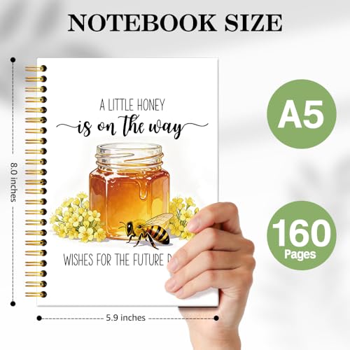 ERHACHAIJIA A Little Honey is On The Way Wishes for The Spiral Notebooks - color: White-orange-yellow