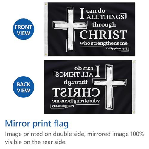 Philippians 4:13 Cross Flag3X5Ft I Can Do All Things Through Christ Banner - color: A