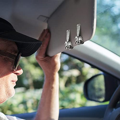 8 Pieces Guardian Angel Religious Sun Visor Clips for Car Protect My Passengers Zinc Medal Bless Travel Safely Visor Clip Present for Women, Men, Mother, Father, Parent, Family, Friend, Driver