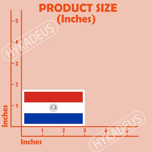 (3Pcs) Paraguay Flag Sticker, Paraguayan Stickers Country Flags Vinyl Decal - color: Paraguay
