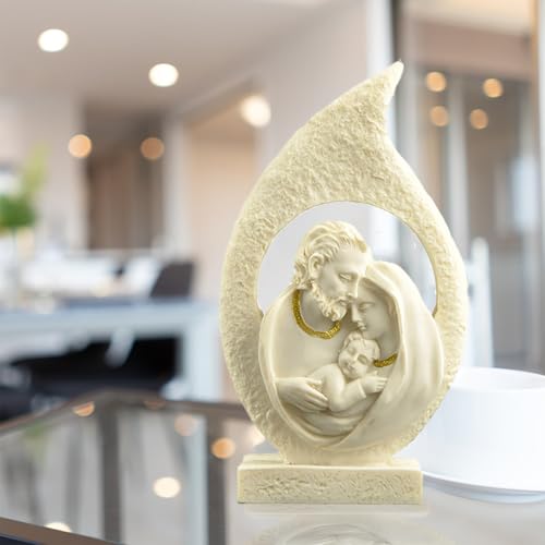 Holy Family Figure, Nativity Scene Jesus Mary Joseph Resin Christmas Decor - style: Holy Nativity Family Figurine