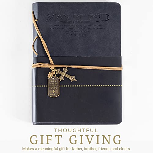 Divinity Boutique Journal, Man of God with Black Cross Charm (22880), Cross Black - color: Black