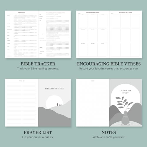Bible Study Journal & Notebook for Women and Men, 5.8" x 8.3" - color: Burgundy, size: A5 ( 5.8" x 8.3" )