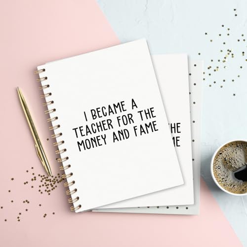 VONTP Funny Teacher Spiral Notebook Journal, 5.5x8.3 Inch - color: 001-teacher