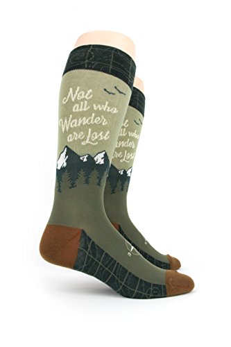 Foot Traffic Men's Outdoor-Themed Socks for Nature Lovers, Sizes 7–12 - color: Wanderer