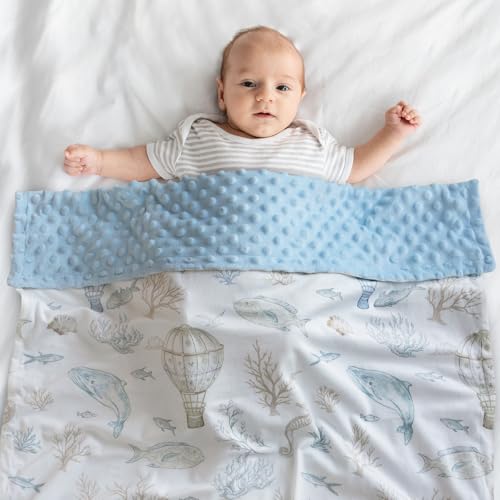 Fleece Baby Blankets for Girls & Boys, Infant Toddler Blanket - color: Light Blue Whale