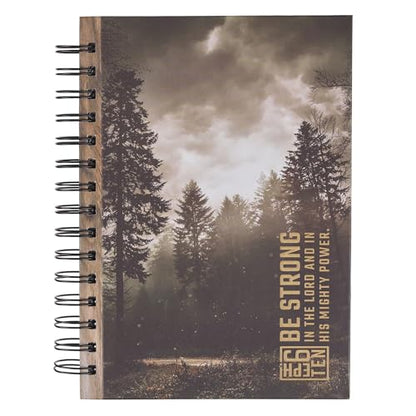 Christian Art Gifts Spiral Journal: Be Strong - Ephesians 6:10
