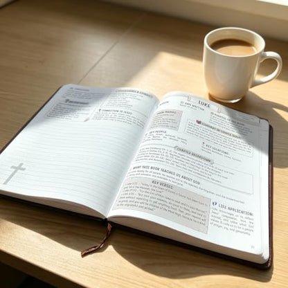 Large Print Bible Study Guide,66 Books Guided Devotional Prayer Journal