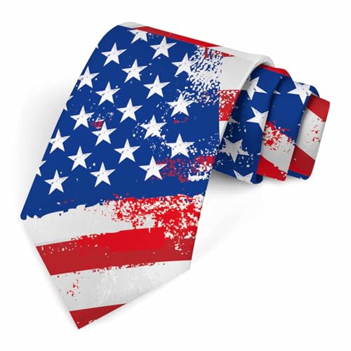 funny Ties for Men Business Novelty Men's Neckties for Festival Holiday Party Valentine's Day Wedding Christmas - color: Retro Flag
