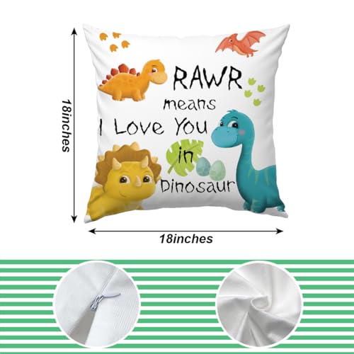KongMoTree Dinosaur Gift Dinosaur Couple Lover Gifts,Letters RAWR Means I Love You in Dinosaurs, Pillow Case for Sofa Bedroom,Home Decor Throw Pillow Cover 18x18 inch - color: I Love You