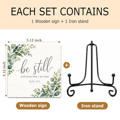 Be Still and Know That I Am God Wood Sign 5.1" Christian Decor(035 - color: Be still6