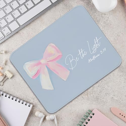 UTELKA Blue and Pink Mouse Pad, Christian Mousepad 10x8 - color: Blue and Pink Be The Light, size: 10.2L x 8.2W inches