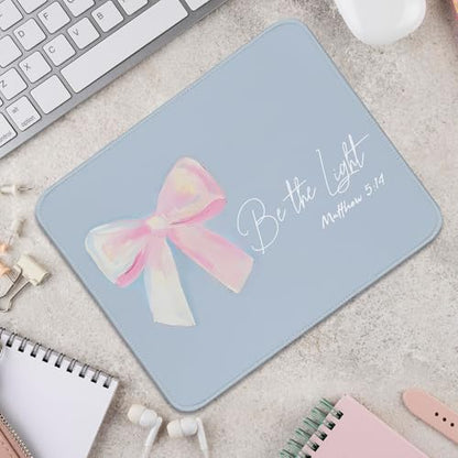 UTELKA Blue and Pink Mouse Pad, Christian Mousepad 10x8 - color: Blue and Pink Be The Light, size: 10.2L x 8.2W inches