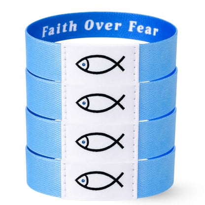 Lusinus Bible Verse Bracelets, Tap for Scripture, NFC Daily Wristband - color: Blue (4Pcs)