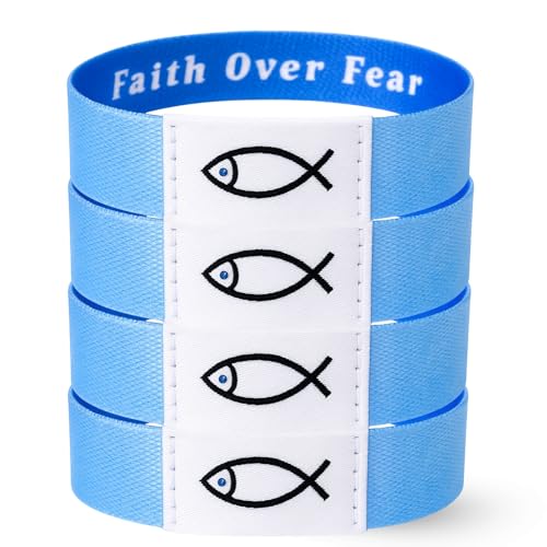 Lusinus Bible Verse Bracelets, Tap for Scripture, NFC Daily Wristband - color: Blue (4Pcs)