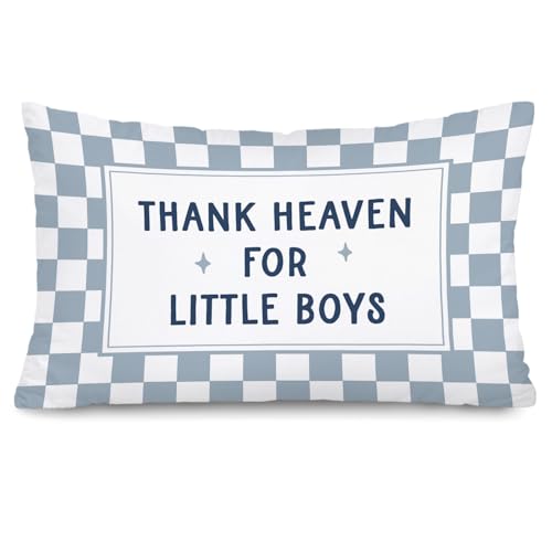 Thank Heaven for Little Boys Pillow Cover 12x20 - color: Thank Heaven for Little Boys-12x20