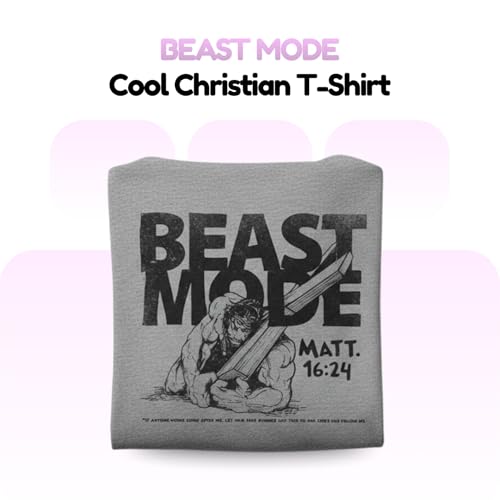 Twice Born Christian Faith Graphic T-Shirt, (Beast Mode), Religious, Jesus, Bible Believing Apparel, for Men & Women